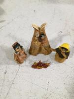 Native American-Themed Dolls & Figurines Collection &ndash; 13 Pieces, Hand-Painted Details, Beaded Accents - 5