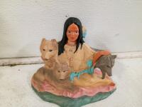 Native American-Themed Dolls & Figurines Collection &ndash; 13 Pieces, Hand-Painted Details, Beaded Accents - 8