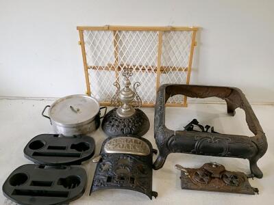 Herald Oak No. 18 Antique Parlor Stove, Circa 1900&ndash;1910, Cast Iron with Nickel-Plated Trim