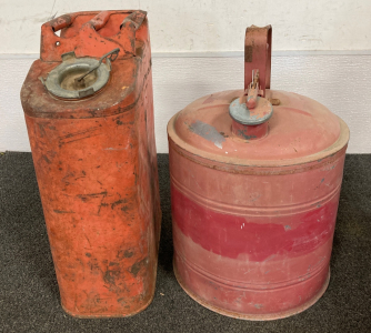 Two Metal Gas Cans