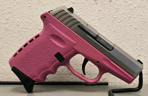 SCCY CPX-2 9mm Pistol, Pink Frame, Stainless Slide, 3.1" Barrel, SN: 772260