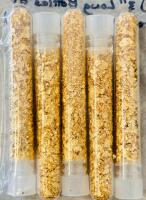 Gold Flake Bottles - Set Of 5, 3" Vials, Decorative/Craft Use - 2