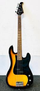 Silvertone Precision Bass Style, 4-String Sunburst, Split Single-Coil, Maple Neck