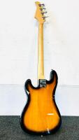 Silvertone Precision Bass Style, 4-String Sunburst, Split Single-Coil, Maple Neck - 2