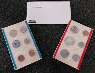 1969 U.S. Mint Uncirculated Coin Set &ndash; 10 Coins From P, D, And S Mints