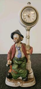 Melody in Motion "Whistling Willie" Porcelain Musical Figurine Clock by Seiji Nakane