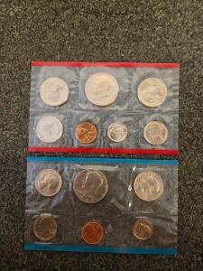 1980 U.S. Mint Uncirculated Coin Set, 12+ Coins, Philadelphia & Denver Mints, Original Packaging