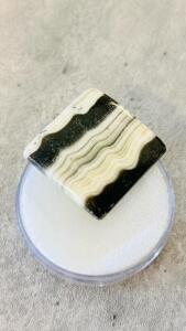 52.35 Ct Square Zebra Jasper Cabochon With Unique Black And White Stripes