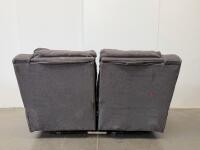 Power Reclining Loveseat, Dark Gray Microfiber, Dual Seats, Side Controls - 5