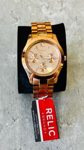 Relic ZR15594 Rose Gold Analog Chronograph Watch With Day-Date Display