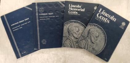 Whitman Lincoln Cent Coin Collection Folders 1941-1974, 1959+, 1975+ Mixed Dates, 4 Albums