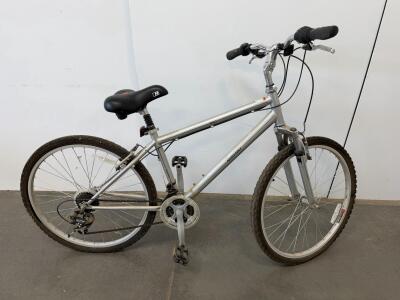 Nishiki Colorado Mountain Bike, 18-Speed, Front Suspension, Silver Frame