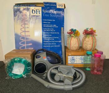Yule Rite 6Ft Spiral Lighted Christmas Tree (Tested And Functioning), ArtLife 60Ft Oxygen Tubing, Decorations, Euro-pro X, With Accessories (Tested And Functioning)