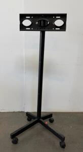 Mobile TV/Monitor Stand, Adjustable Height 48&ndash;72", 32&ndash;65" Screen, Steel, Locking Casters
