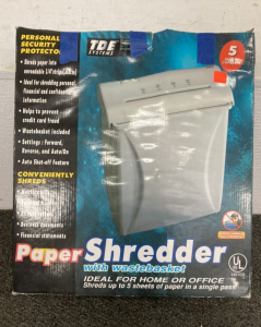 TDE Systems Paper Shredder