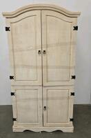 Matching Cream Kitchen Cabinets Set &ndash; Pantry, Base, Wall &ndash; Traditional Raised Panel, Metal Hardware - 5