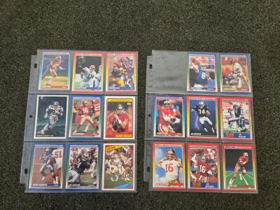 1990 Score & Topps Football Cards Collection: Montana, Rice, Bo Jackson, Sanders, Smith, Seau