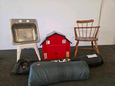 SKLZ Quickster Range Net 8x8 Golf Practice Net, Children's Chairs, Sleeping Pad, & Barn Model