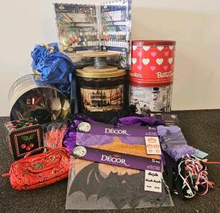 Household & Craft Supplies - Paint Sets, Tins, Halloween Decor, Storage Bags