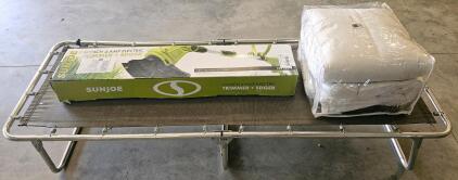 New Sunjoe Electric Trimmer & Edger, Folding Cot With Pad 32"x76" Heavy-Duty Metal Frame Spring Mesh RN#98966 Camping Bed, Duvet/Comforter