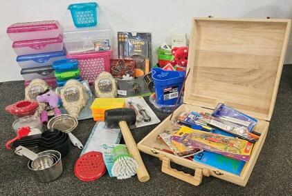 Storage Containers, Kitchen Tools, Wall D&eacute;cor, Organizer Boxes, Art Kit, 40+ Items