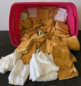 35 Cotton Washcloths &ndash; Mainstays, Kmart, White, Yellow, Green