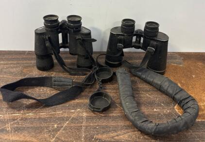 Jason Mercury 7x35 Binoculars & Leupold Porro IF 10x40 Pair - Vintage, Straps, Lens Caps