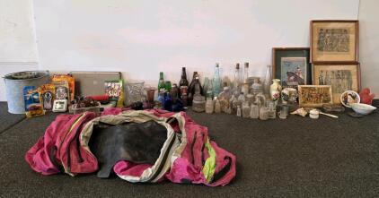 Large Fishing Float, Fishing Equipment, Laptop, Xbox Games, Large Vintage Collectibles & Antique Bottles, And More