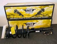 Unity Complete Strut Assembly Pair, New, Pre-Installed Hardware, Hydraulic Coil Spring, - 2