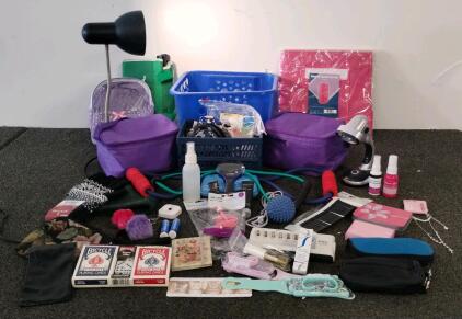 Mixed Lot: Household, Personal Care, Lighting, Exercise, Cards, Accessories