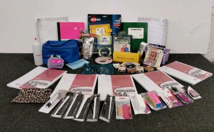 Large Assorted Lot: Cosmetics, Stationery, Craft Supplies, and Bags &ndash; 35+ Items