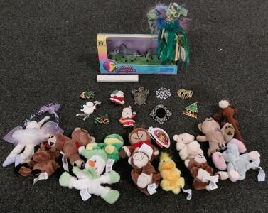 Show-Stoppers Monai Doll w/Certificate, Stable Champions Horse Set NIB, Plush & Pins Lot
