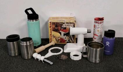 YETI and Hydro Flask Insulated Drinkware Lot &ndash; Bottles, Mugs & Can Cooler, Stainless Steel Variety