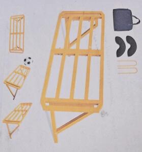 JIRETMOT Soccer Rebounder Board, 5x4 ft, Adjustable Angles, Dual-Sided Nets (A)