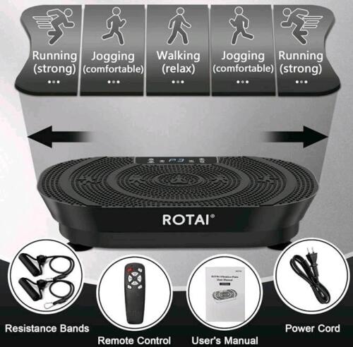 ROTAI Vibration Plate Exercise Machine, 99 Speed Levels, 5 Auto Modes, 300 lbs Capacity (H)