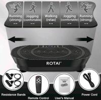 ROTAI Vibration Plate Exercise Machine, 99 Speed Levels, 5 Auto Modes, 300 lbs Capacity (H)