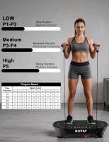 ROTAI Vibration Plate Exercise Machine, 99 Speed Levels, 5 Auto Modes, 300 lbs Capacity (H) - 3