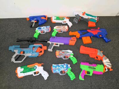 Five-Blade Ceiling Fan with Four-Light Kit & Lot of Nerf X-Shot Toy Dart Blasters, No Darts