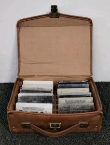 12 Album Cassette Tape Collection with Vintage Case &ndash; Depeche Mode, Led Zeppelin, Country & Rock Hits