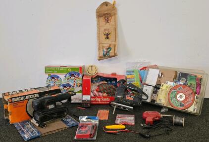 Black & Decker Sander, Skil Jigsaw, Cen-Tech Multimeter, Soldering Gun, Tool & Parts Lot (all tools tested and work) (I)