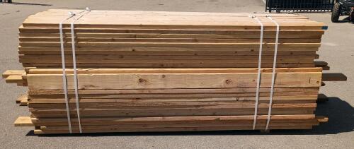 Bunk Of Mixed 2x4, 2x6, 8-9ft Lumber, (1) 2x8 10ft Treated Board