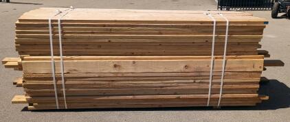 Bunk Of Mixed 2x4, 2x6, 8-9ft Lumber, (1) 2x8 10ft Treated Board