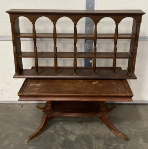 Vintage Table And Wall Rack