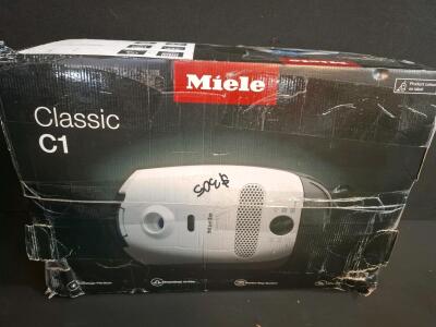 Miele Classic C1 Canister Vacuum, 1200W, AirClean Filter, 29.5 Ft Reach, GN Bag, Hard Floor/Carpet