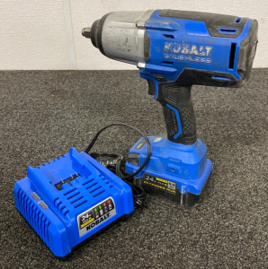 Kobalt Brushless Impact Wrench With Battery And Charger