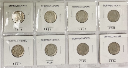 (8) Buffalo Nickels