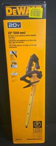 DEWALT DCHT821B 20V MAX 22-Inch Cordless Hedge Trimmer, 2800 SPM, 3/4-Inch Cut Capacity
