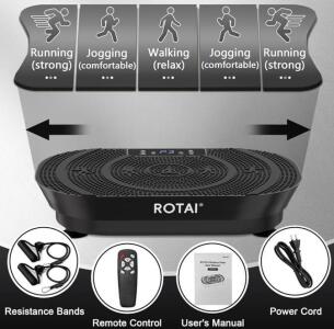 ROTAI Vibration Plate Exercise Machine, 99 Speed Levels, 5 Auto Modes, 300 lbs Capacity