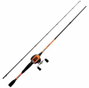 Reaction Tackle 2-Piece IM6 Carbon Fishing Rod and Reel Combo for Bass, Panfish, Trout, and Freshwater Fishing - Medium Heavy Baitcasting Combo