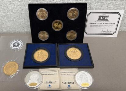 Native American Dollar & American Revolution Bicentennial Commemorative Coin/Medal Set w/ COA +